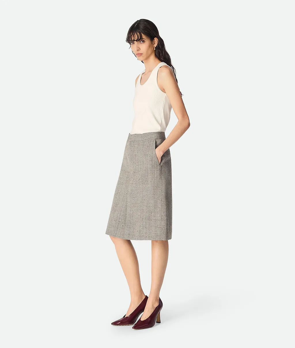 Viscose And Silk Skirt