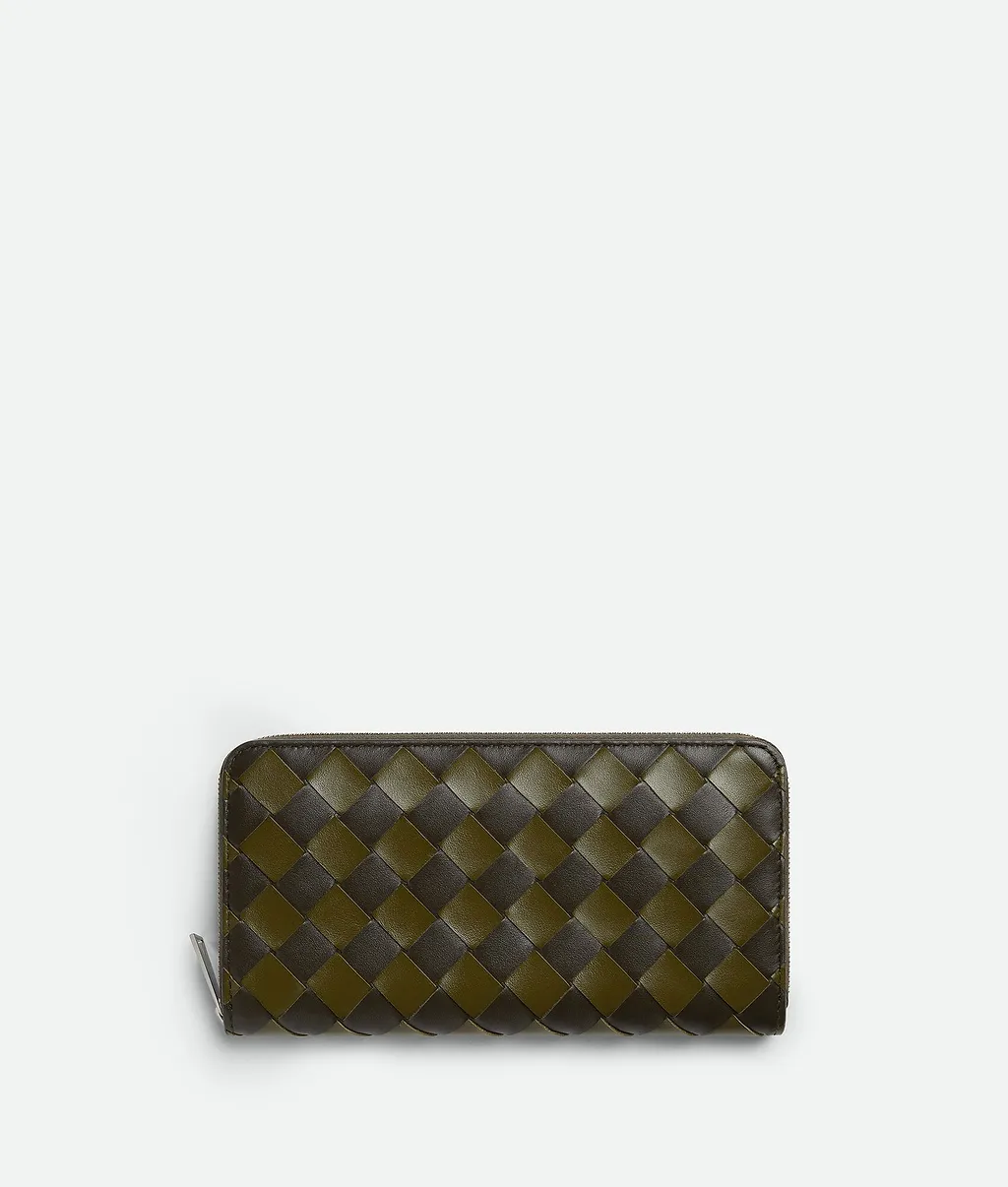 Intrecciato Zip Around Wallet