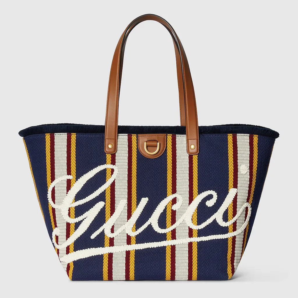 Embroidered Medium Canvas Tote Bag