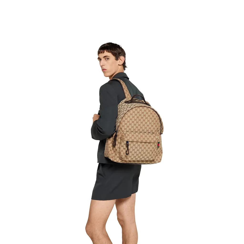 Gg Canvas Medium Backpack