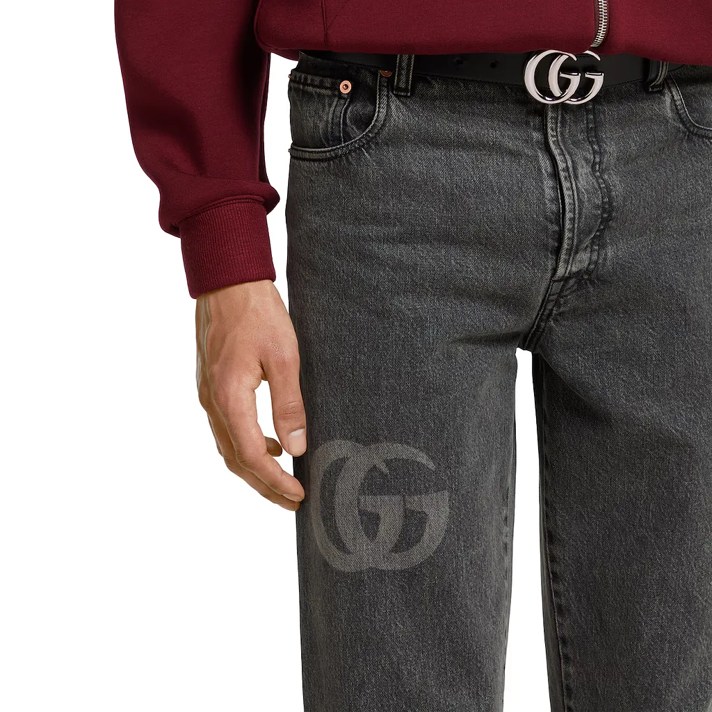 Slim Fit Denim Pant With Logo Detail
