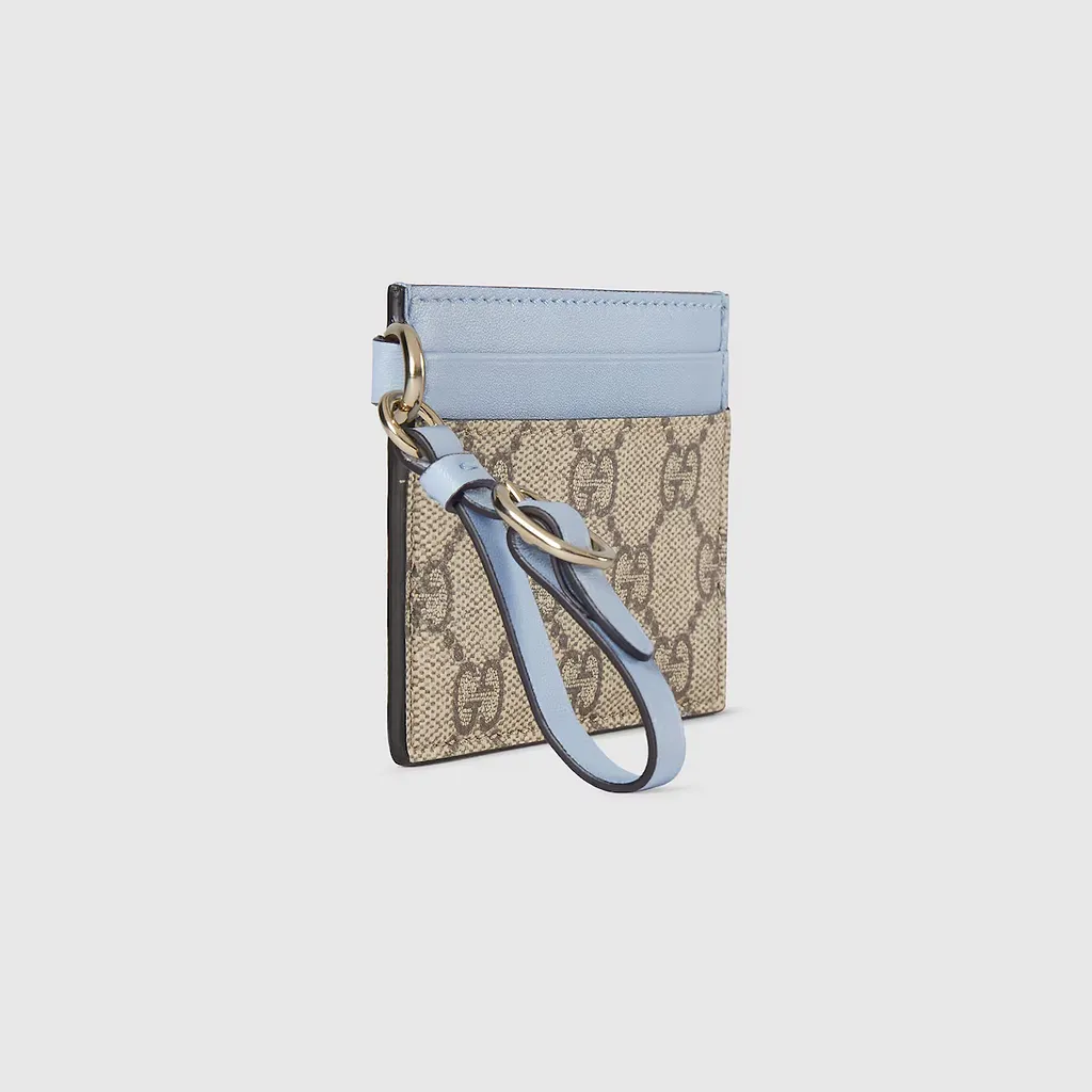 Gg Emblem Card Case With Strap