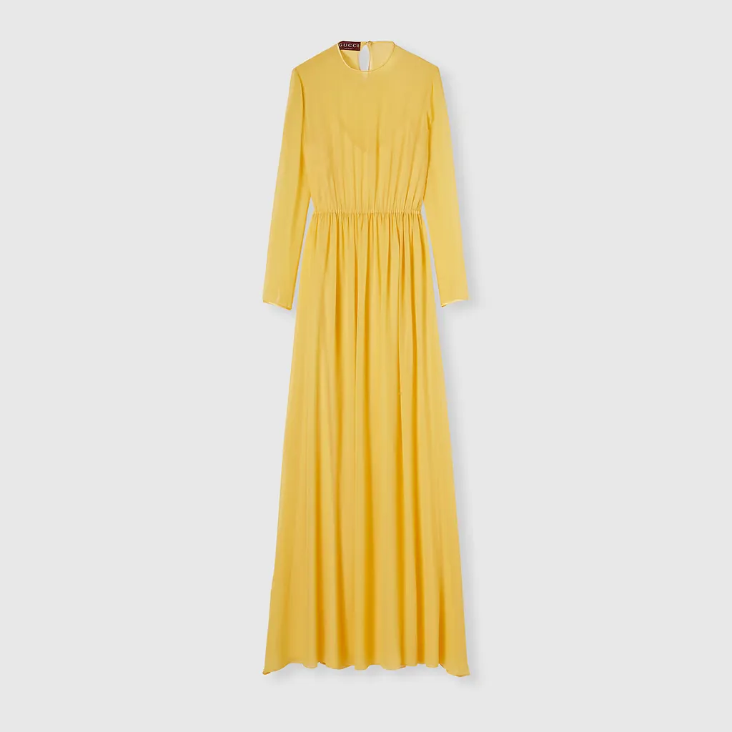 Long Silk Georgette Dress