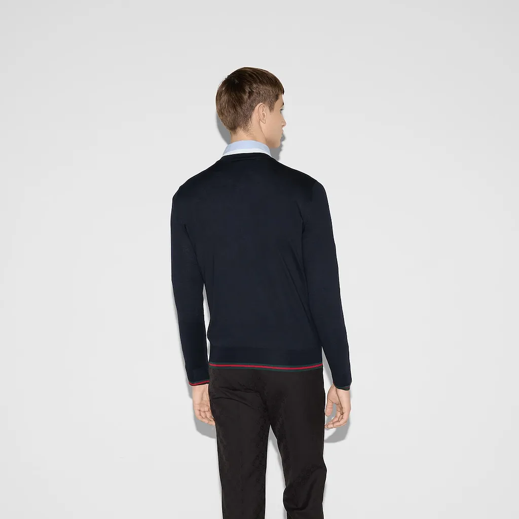 Wool Knit Jumper With Web