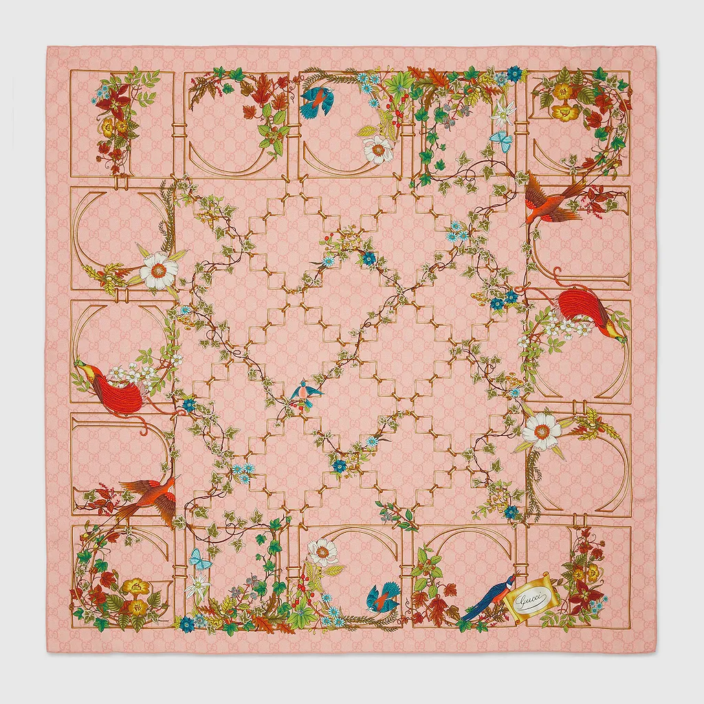 Printed Silk Twill Carré