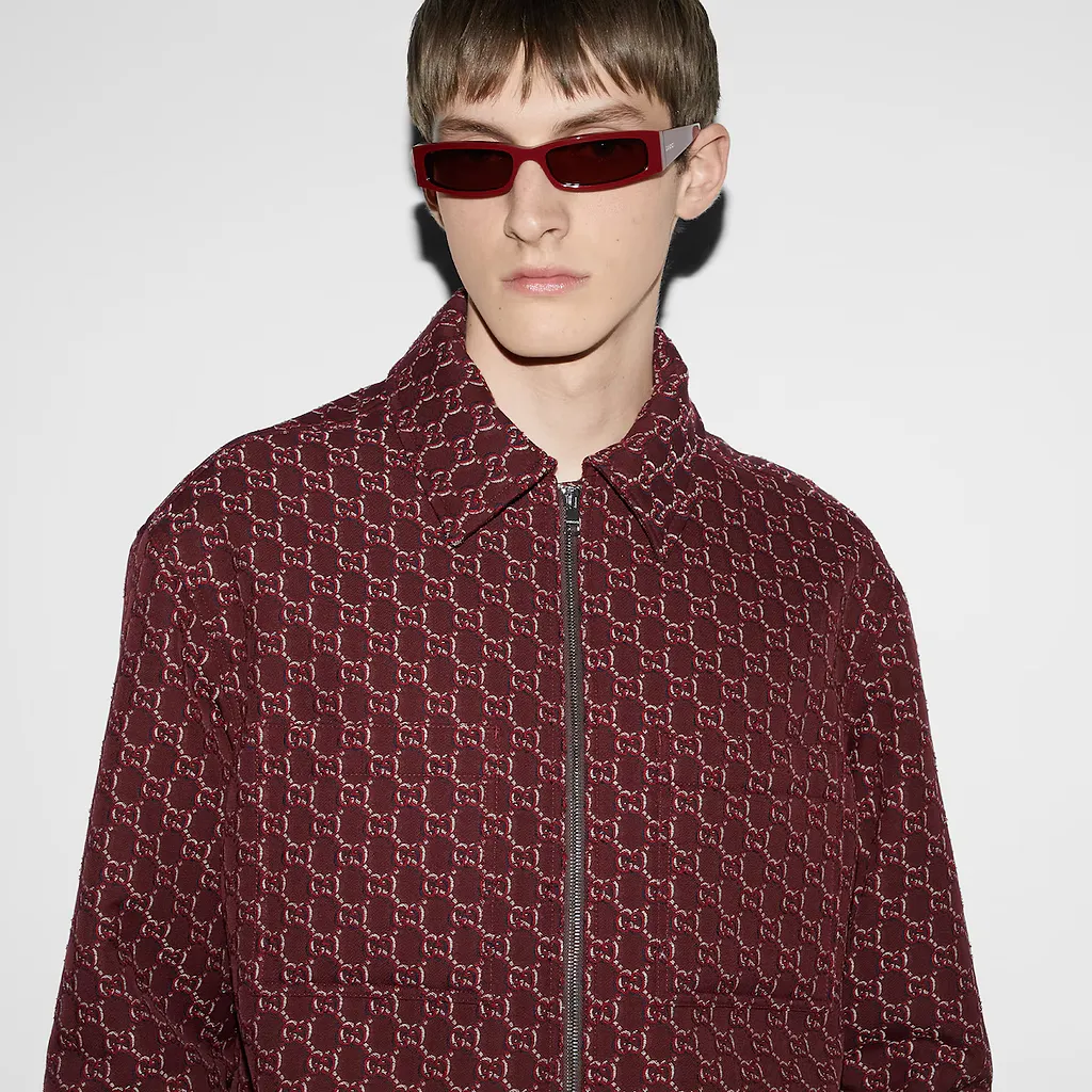 Wool Jacket With Gg Shadow