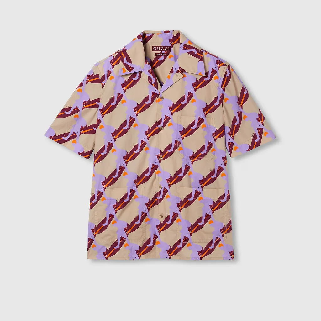 Printed Light Cotton Poplin Shirt