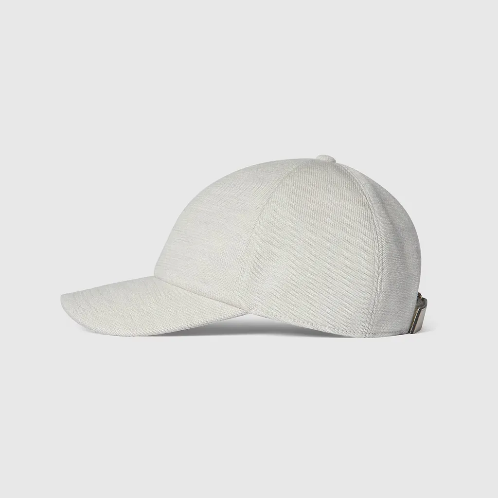 Wool Baseball Hat With Double G