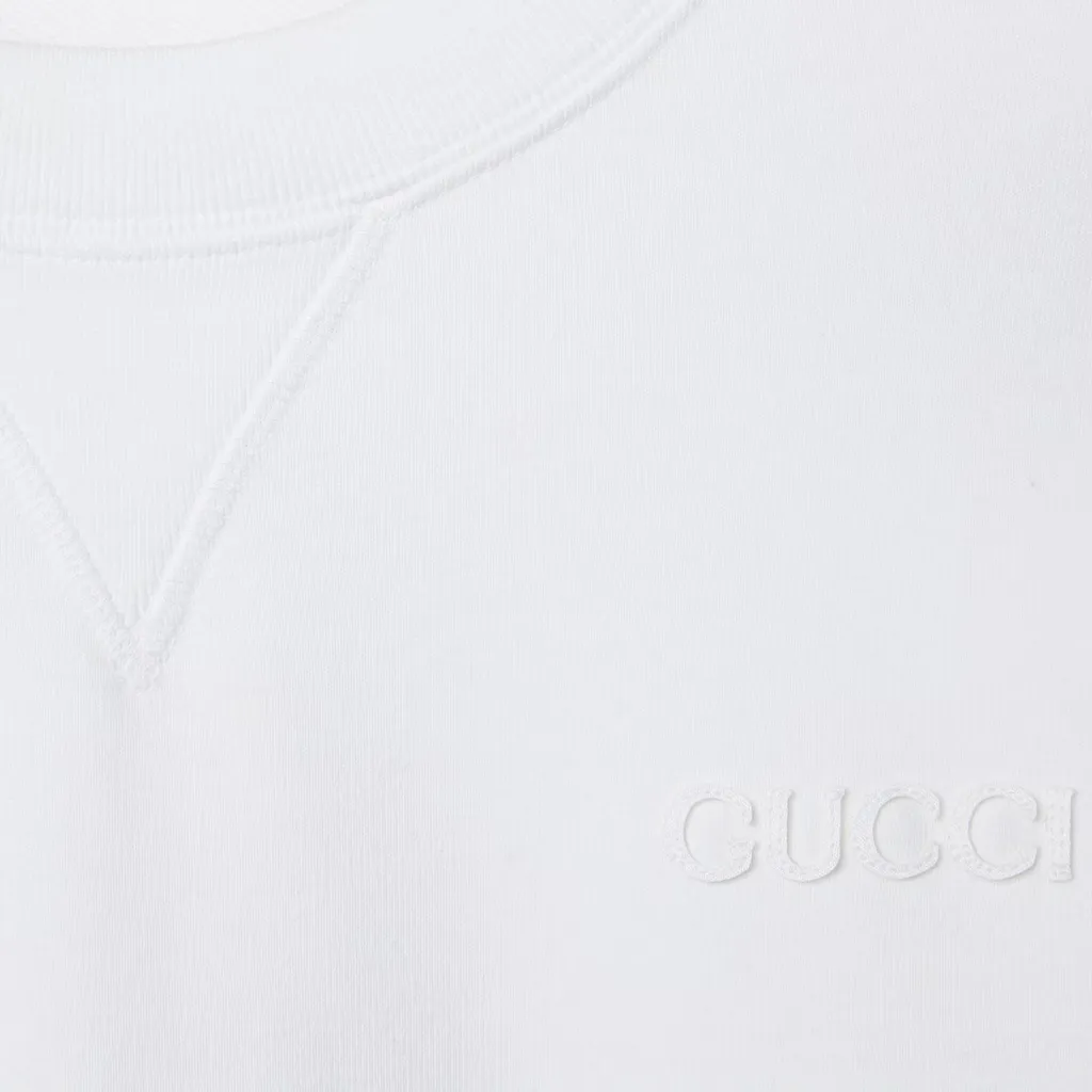 Cropped Cotton Jersey Top With Web