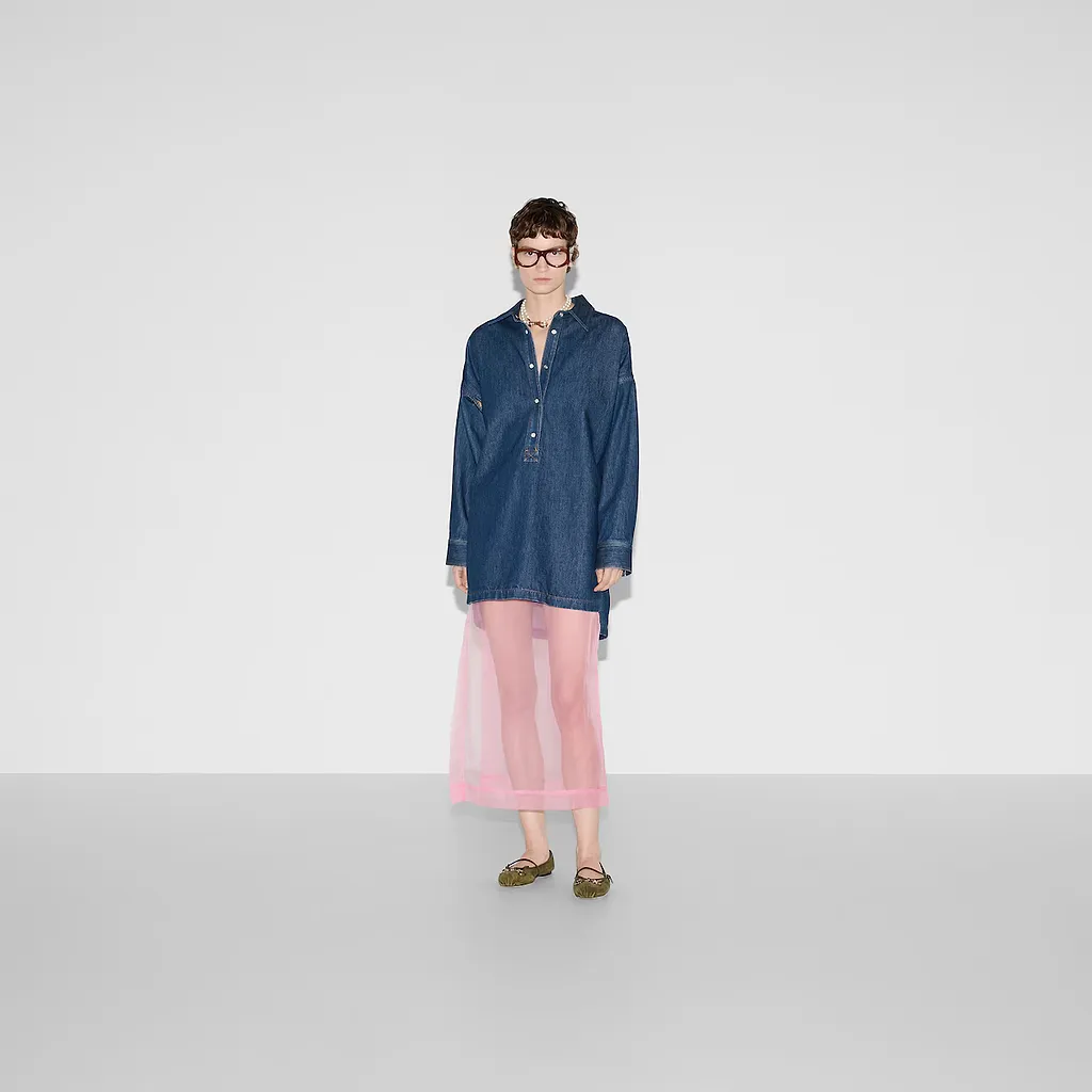 Embroidered Denim Shirt
