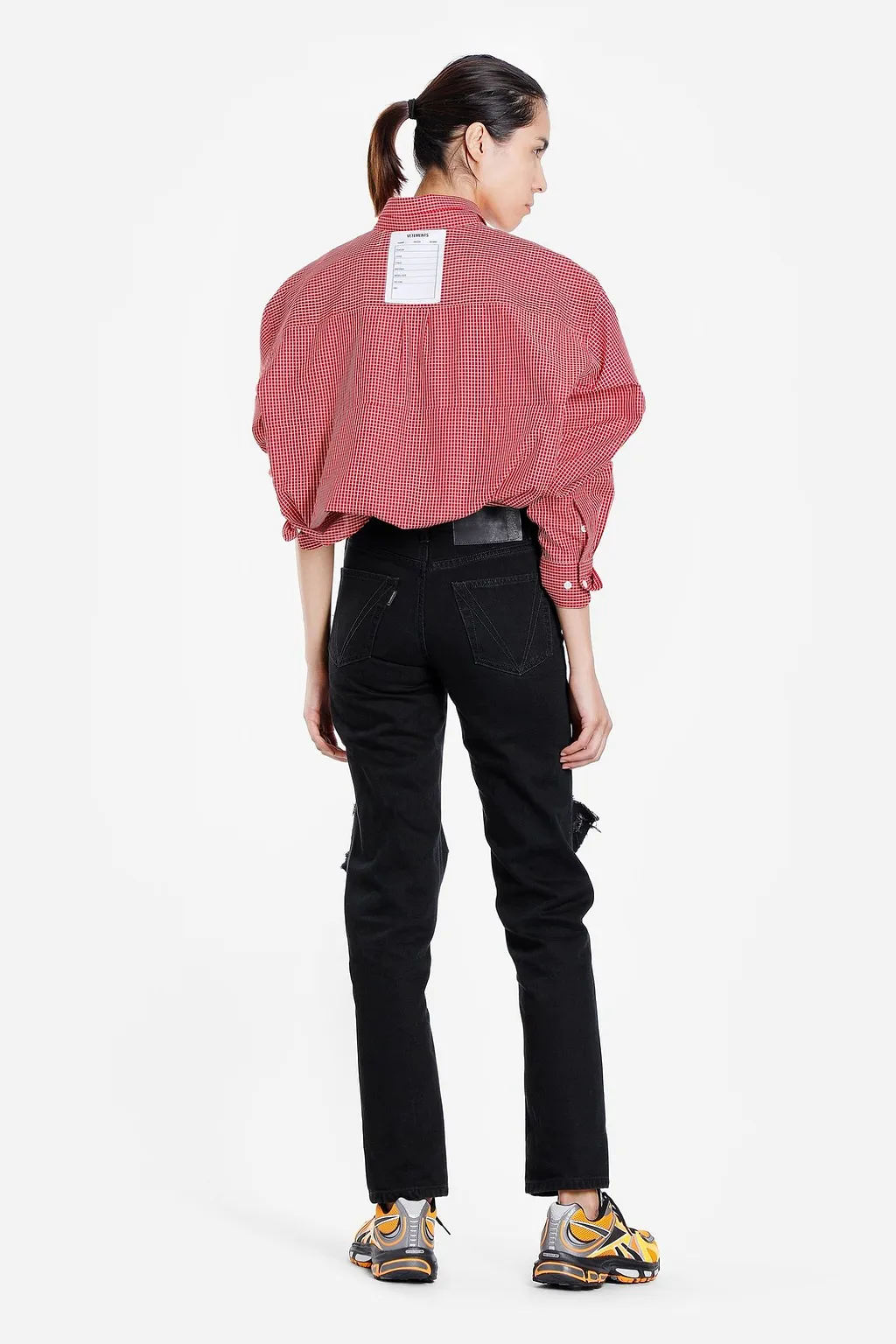 Cut-up Checked Shirt