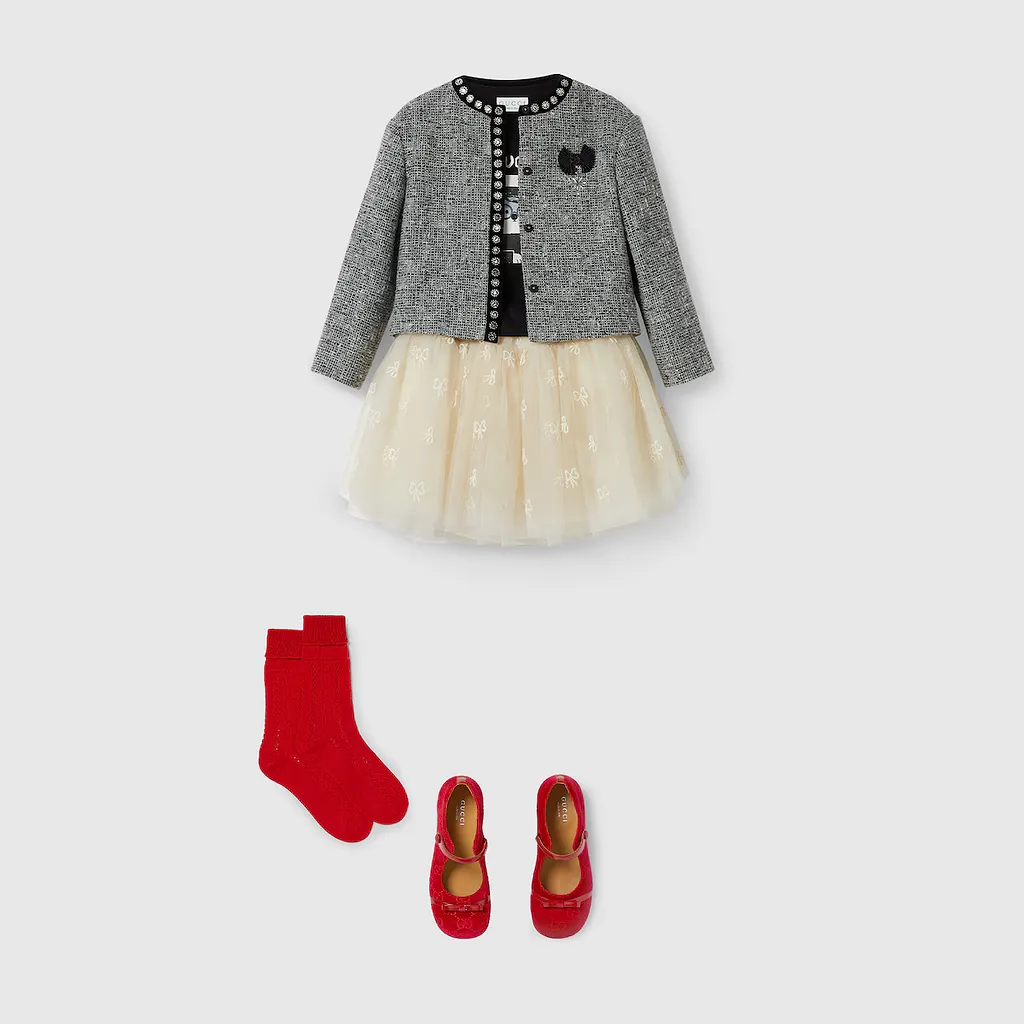 Children's Embroidered Tulle Skirt