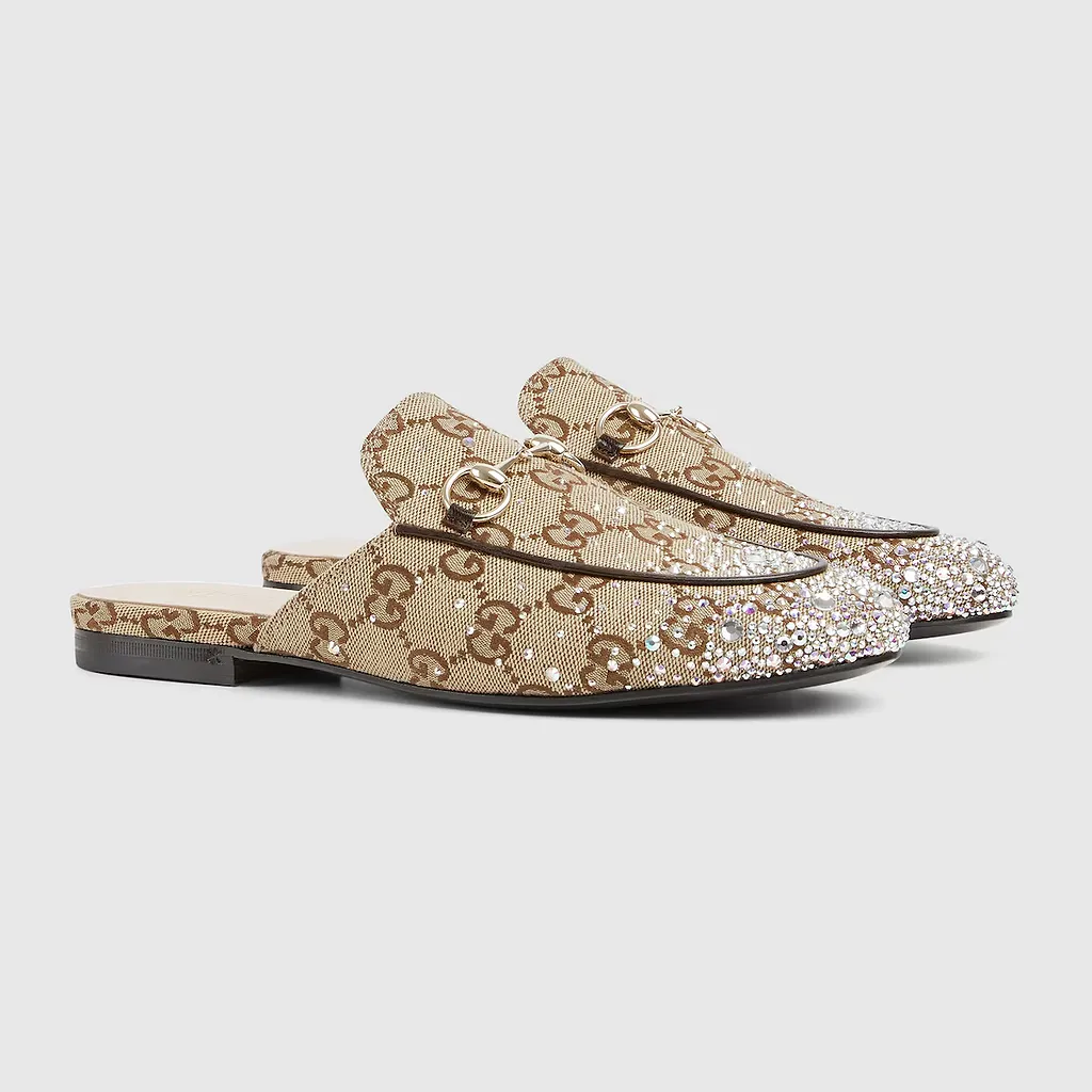 Princetown Slipper With Crystal Horsebit