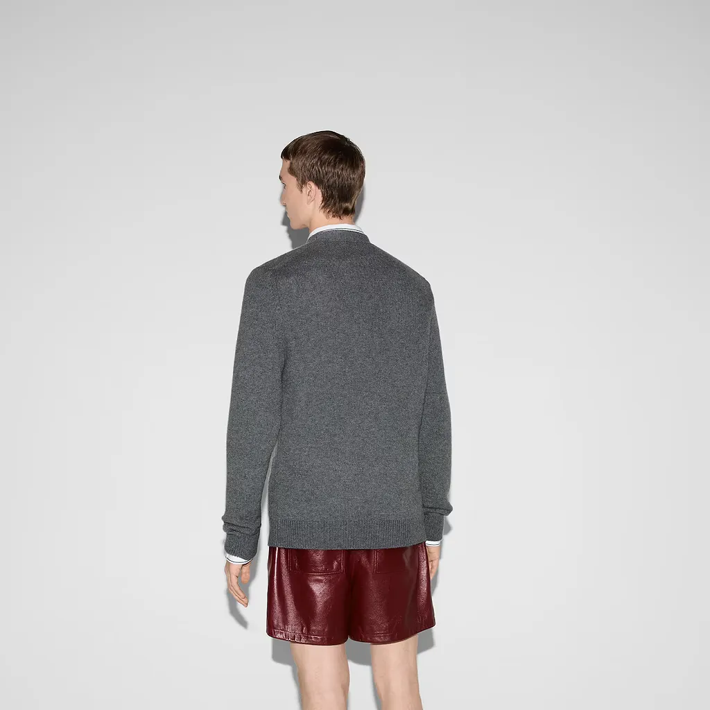 Embroidered Wool Cashmere Cardigan