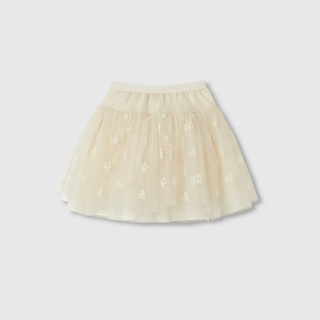 Children's Embroidered Tulle Skirt