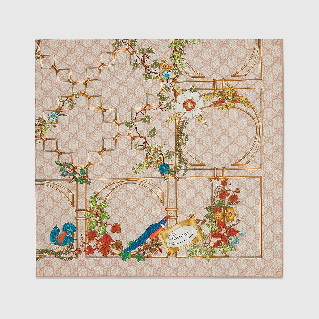 Printed Silk Twill Carré