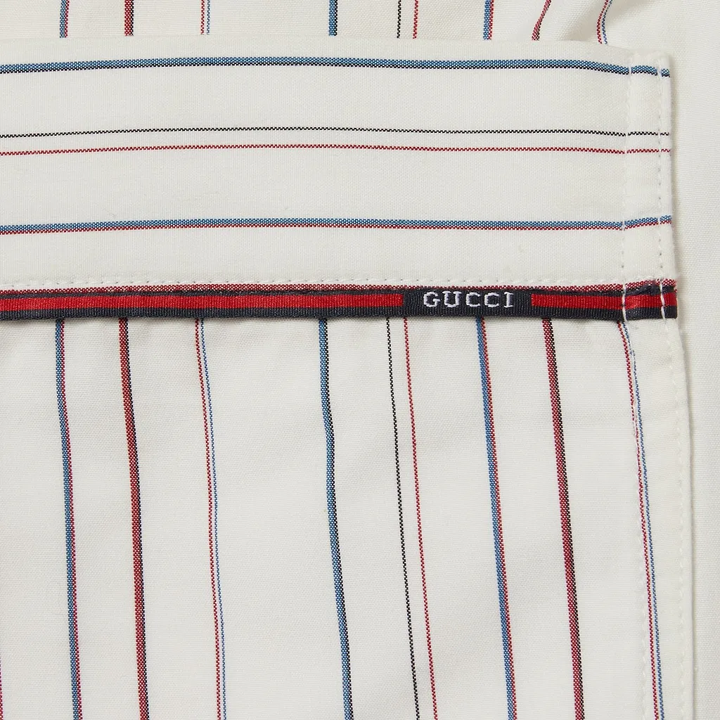 Striped Cotton Poplin Shorts