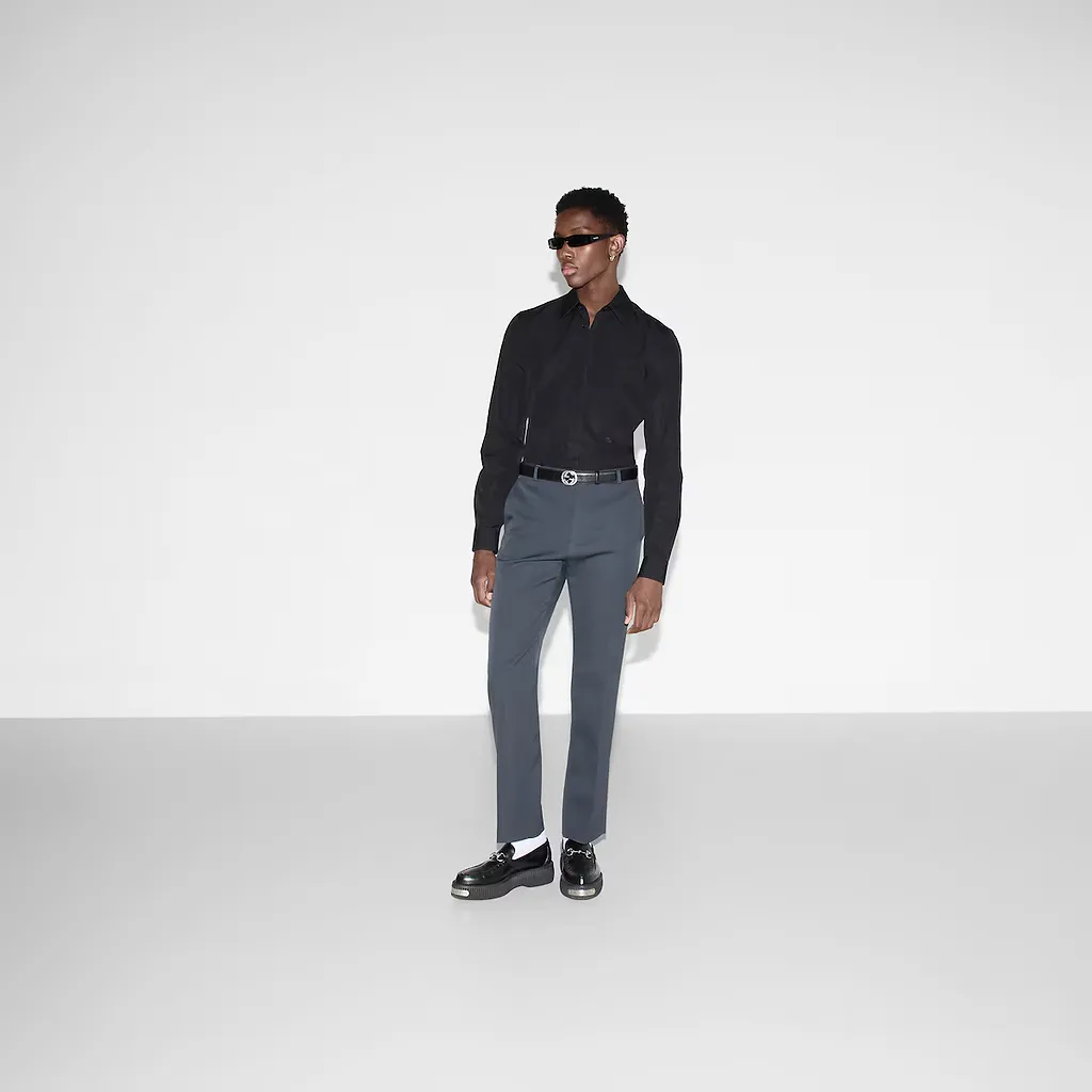 Embroidered Cotton Poplin Shirt