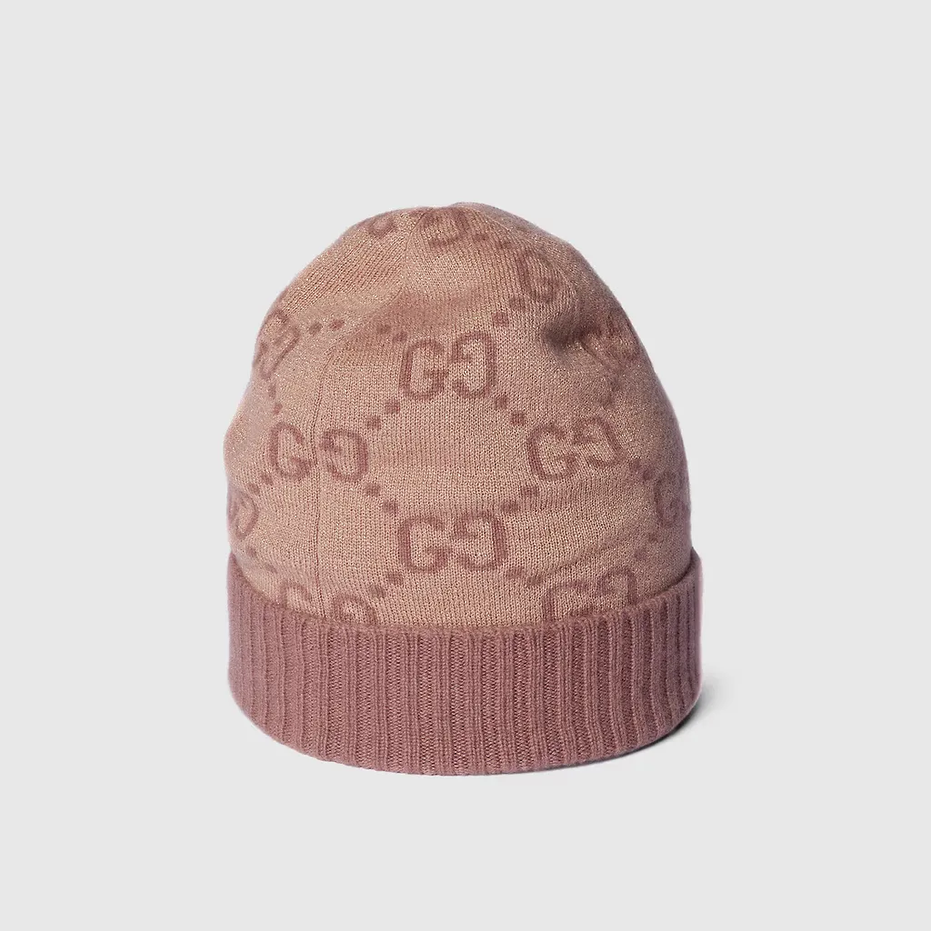 Gg Cashmere Lamé Hat