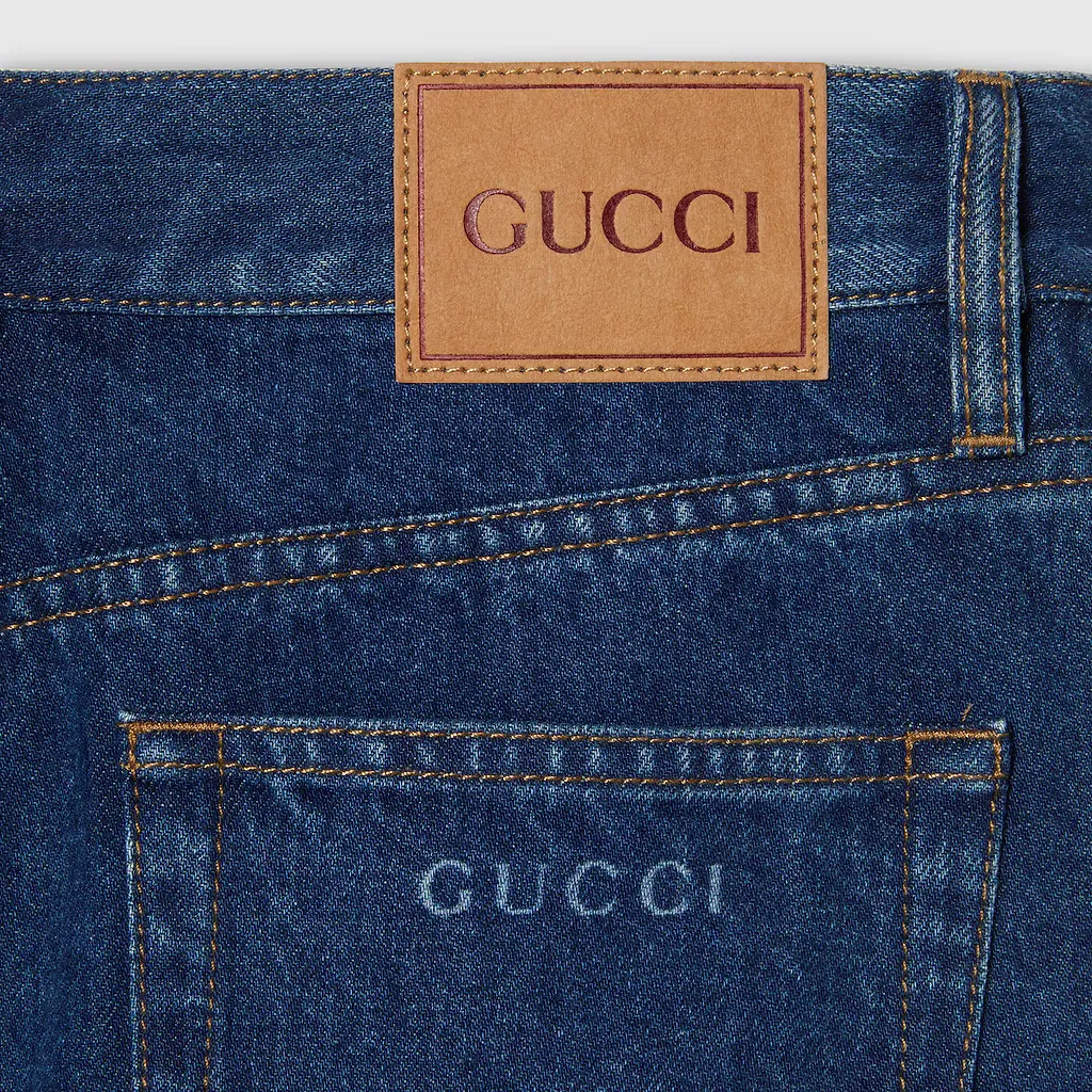 Regular Denim Skirt With Laser Logo