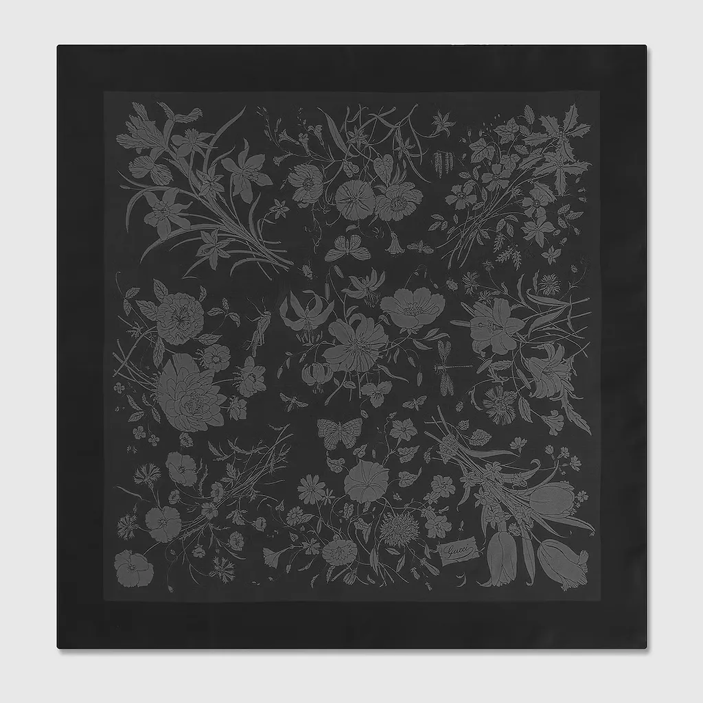Printed Silk Twill Carré