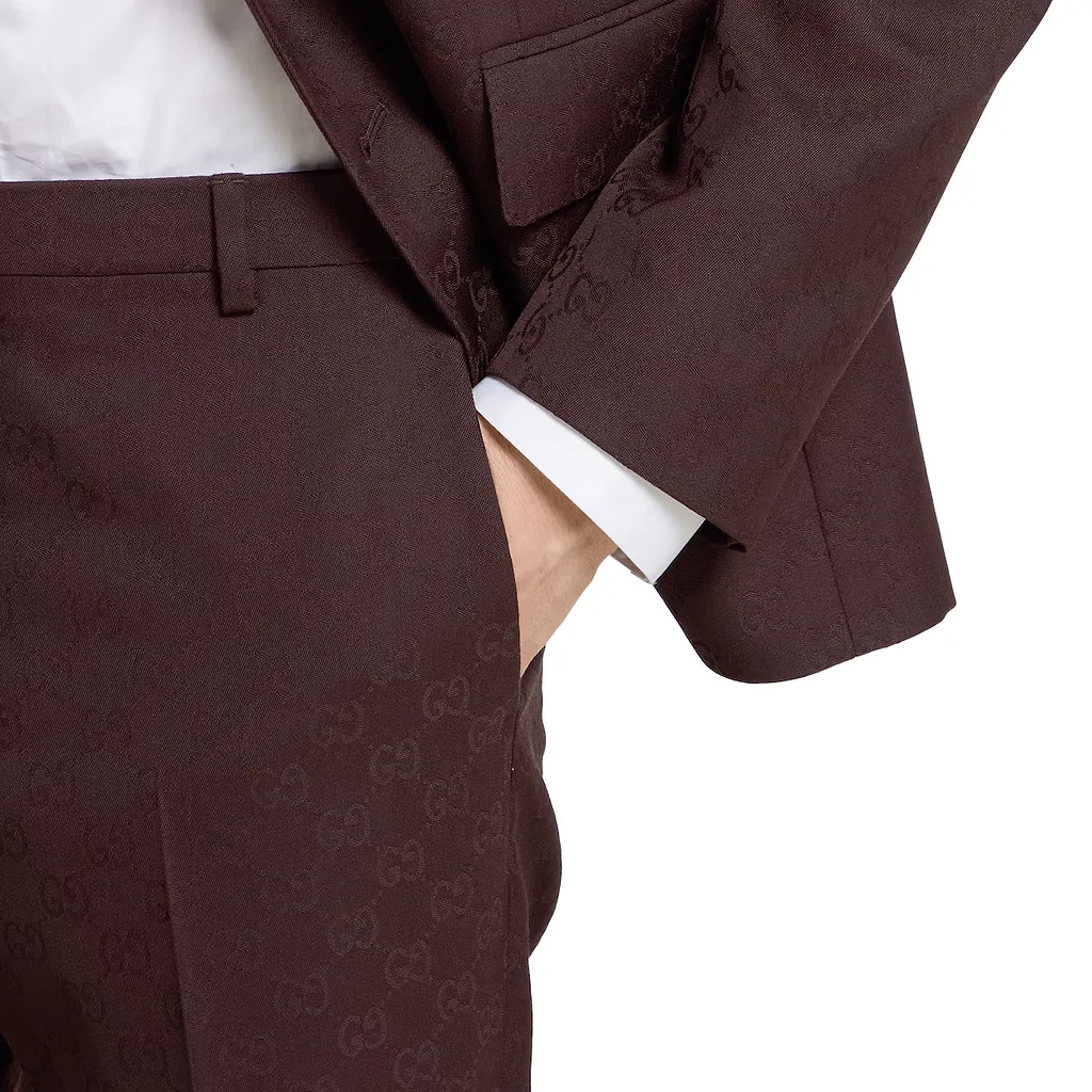 Gg Wool Jacquard Suit