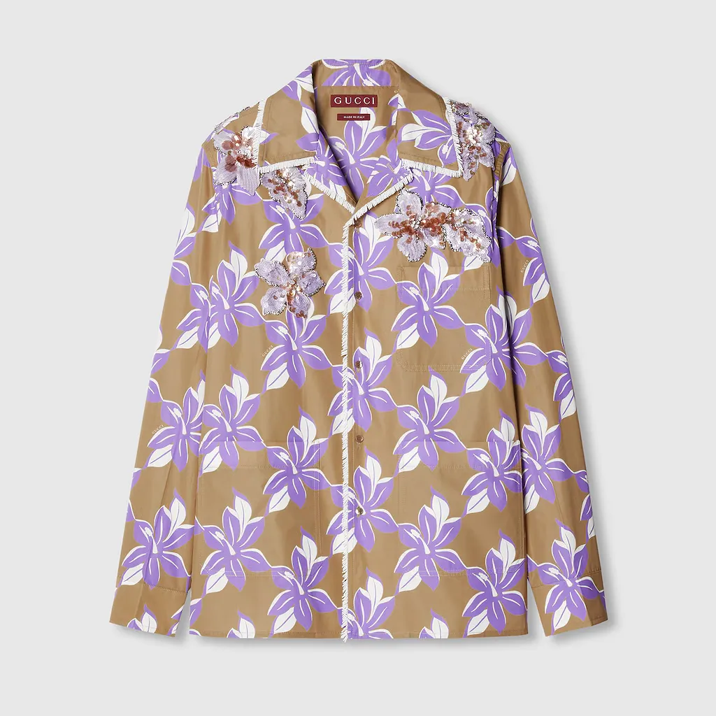 Printed Cotton Poplin Shirt