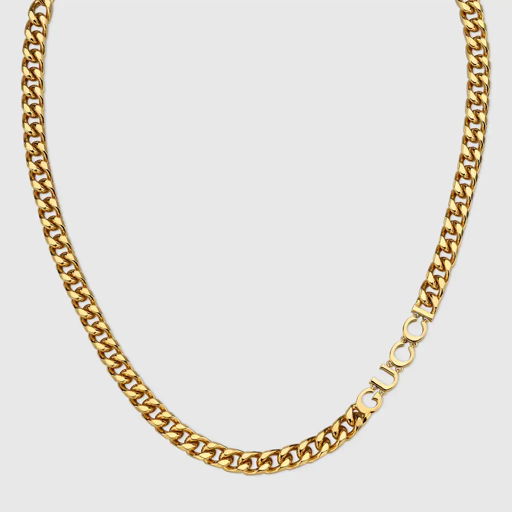 Gucci Script Chain Necklace