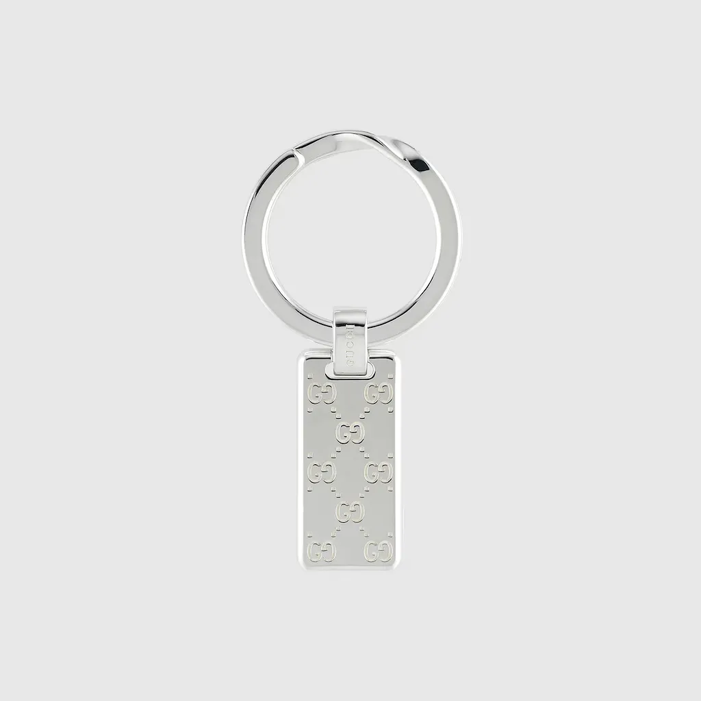 Gucci Signature Gg Engraved Keyring
