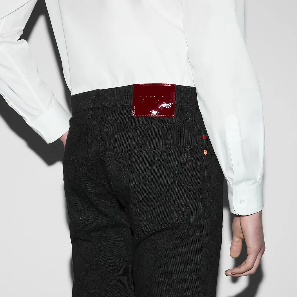 Gg Denim Jacquard Pant