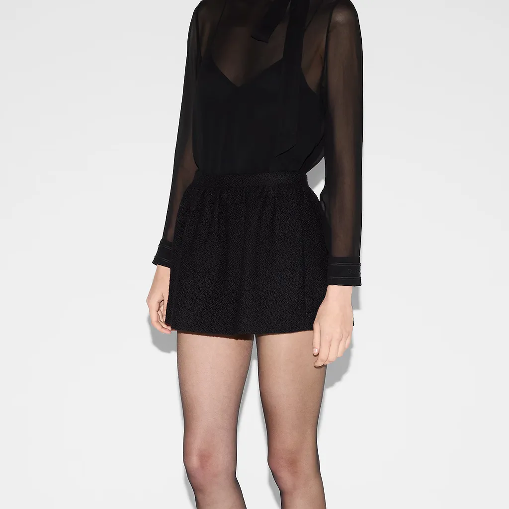 Wool Bouclé Mini Skirt
