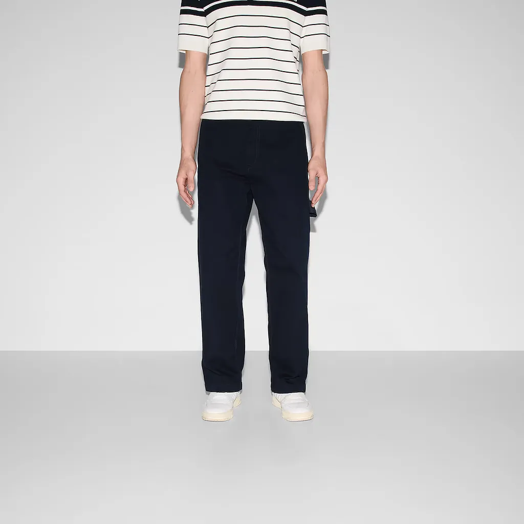 Heavy Cotton Canvas Trousers With Label