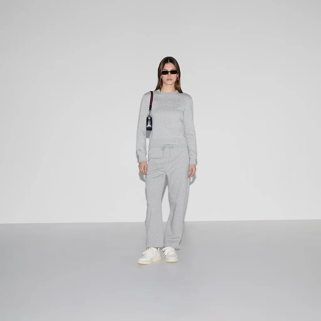 Cotton Jersey Embossed Sweatshirt