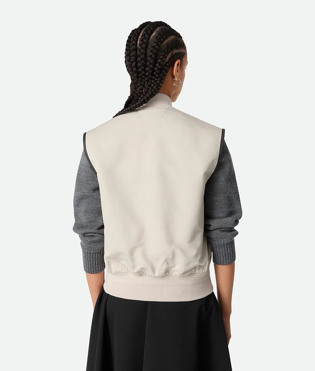 Silk And Cotton Twill Gilet