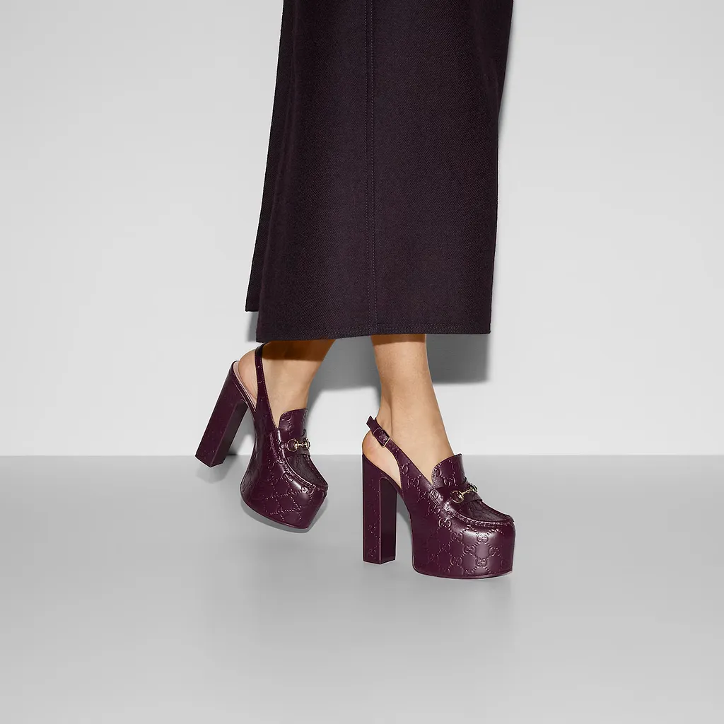 Horsebit Platform Loafer Slingback