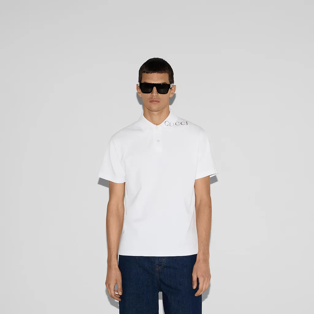 Printed Cotton Polo Shirt