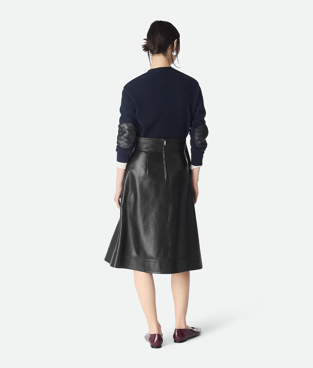 Leather A-Line Skirt