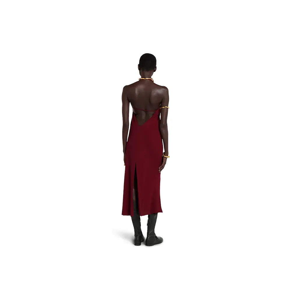 Silk CrÊPe Sablé Mid-Length Dress