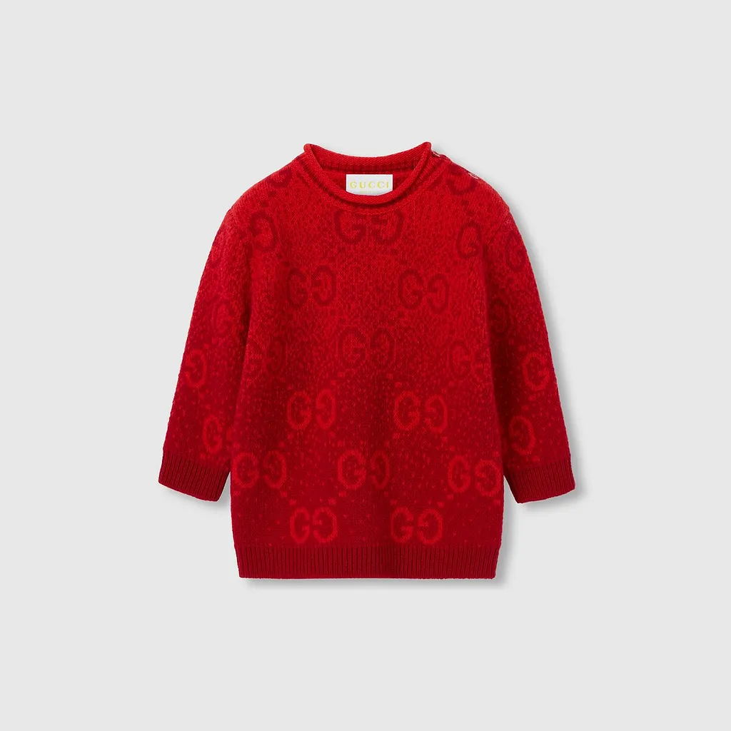 Baby Gg Wool Jacquard Jumper