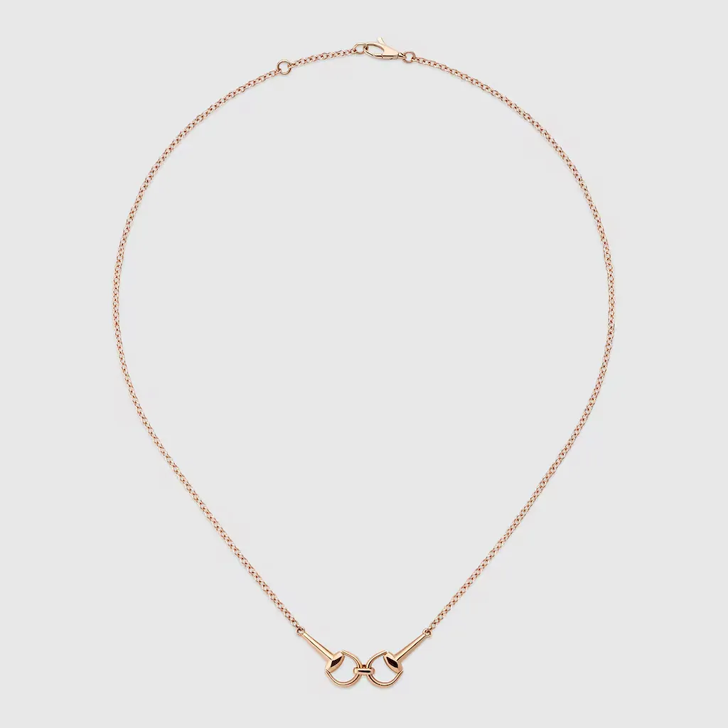 Gucci Horsebit Diamond 18K Chain Necklace