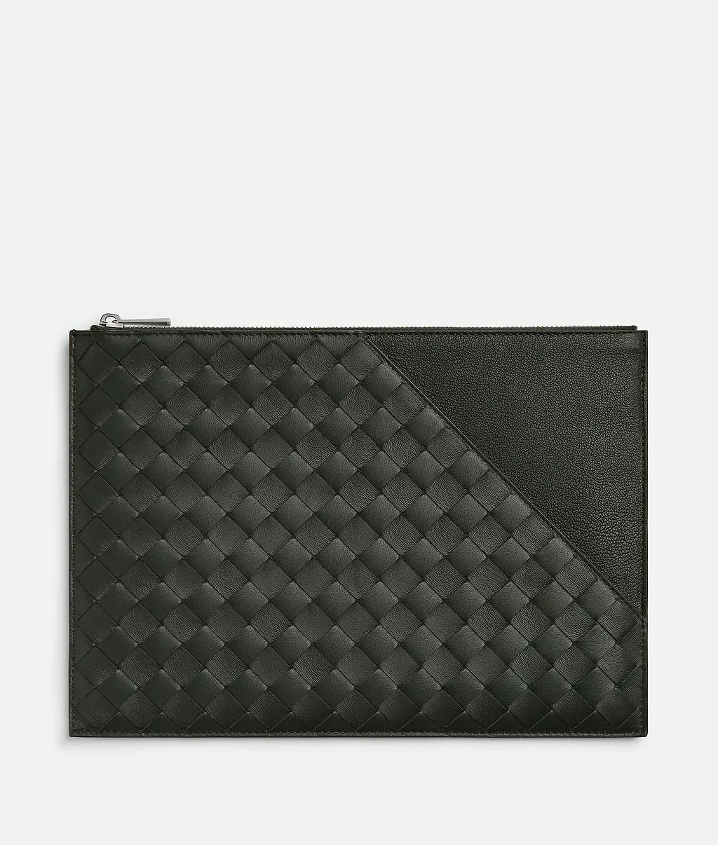 Intrecciato Diagonal Flat Pouch