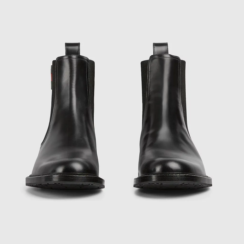 Ankle Boot With Leather Web