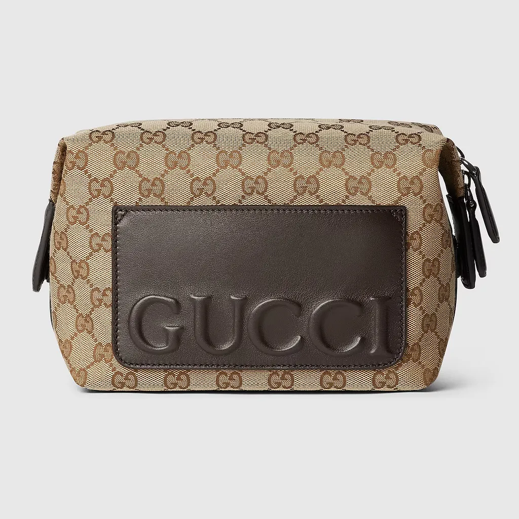 Gg Canvas Small Toiletry Case