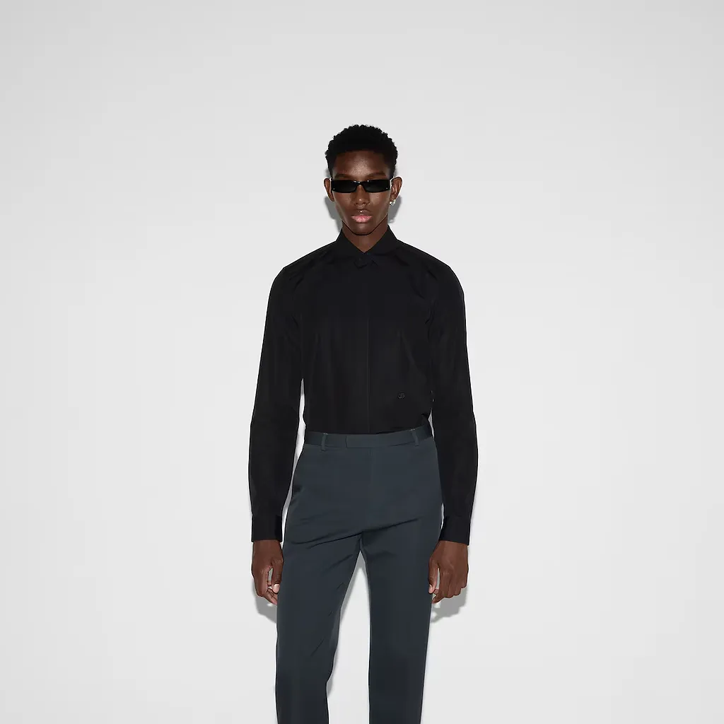 Embroidered Cotton Poplin Shirt