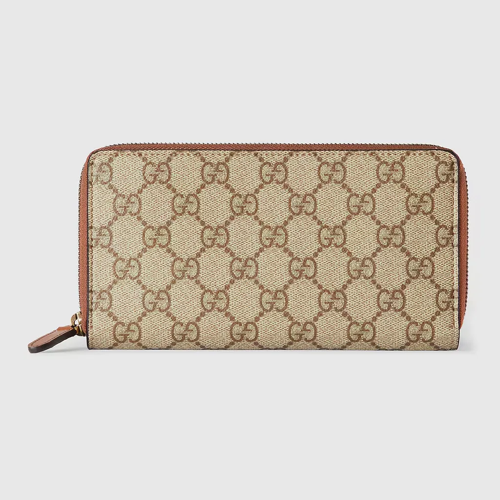 Gg Emblem Zip Around Wallet