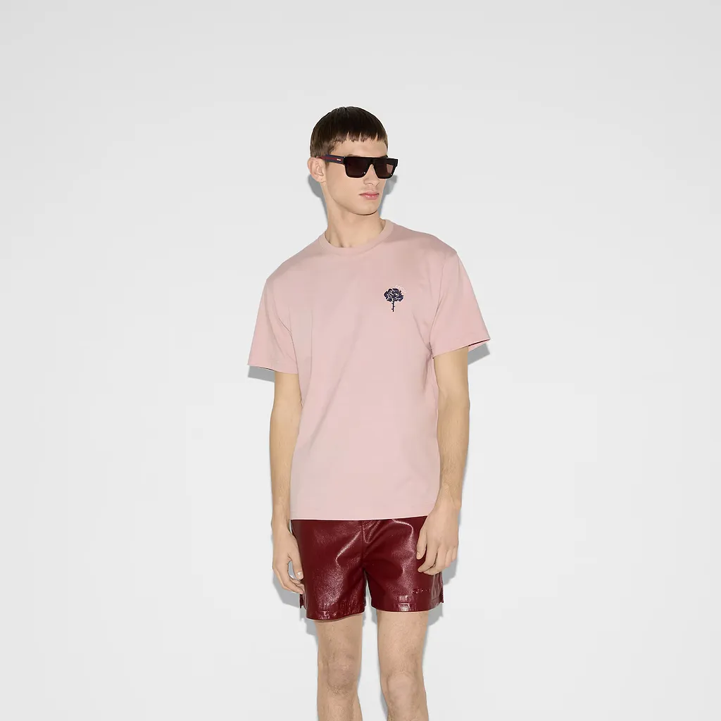 Cotton Jersey T-Shirt With Embroidery