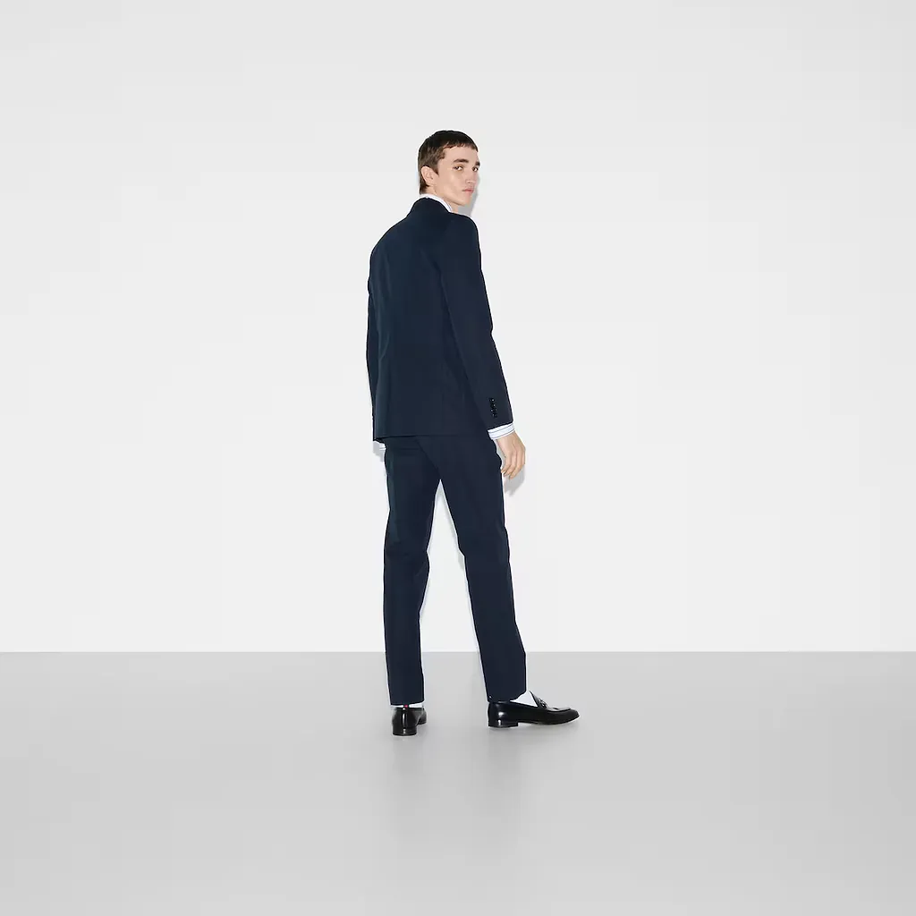 Embossed Cotton Twill Trouser