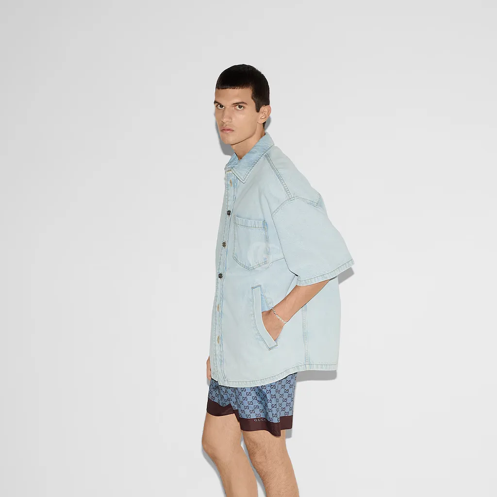 Lasered Denim Shirt