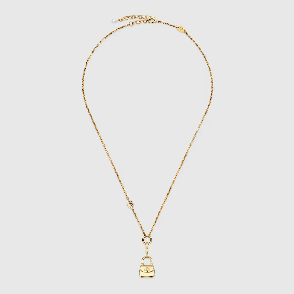 Chain Necklace With Bag Pendant
