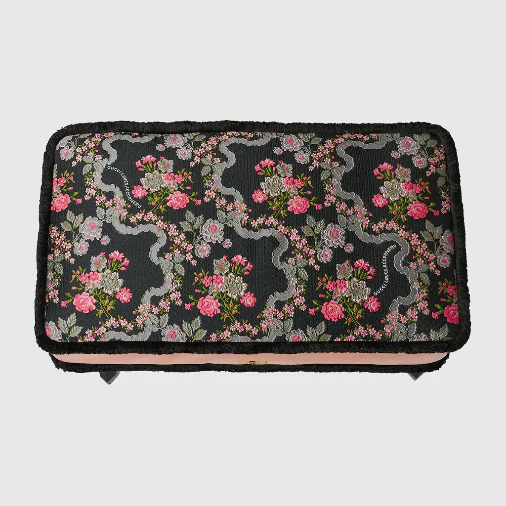Floral Jacquard Stool
